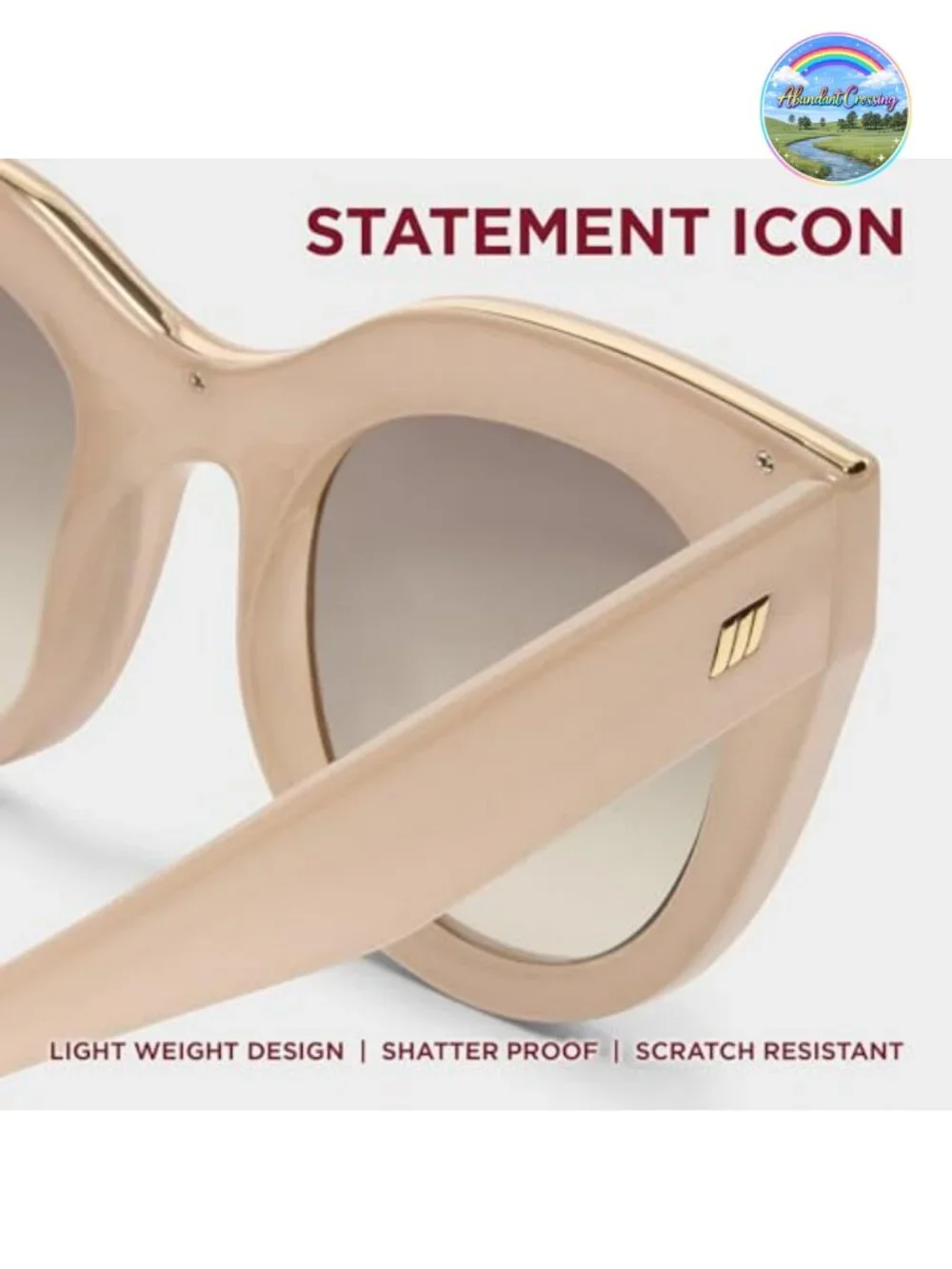 Oversized Cat Eye Sunglasses for Women, UV Protection, Scratch-Resistant Lenses